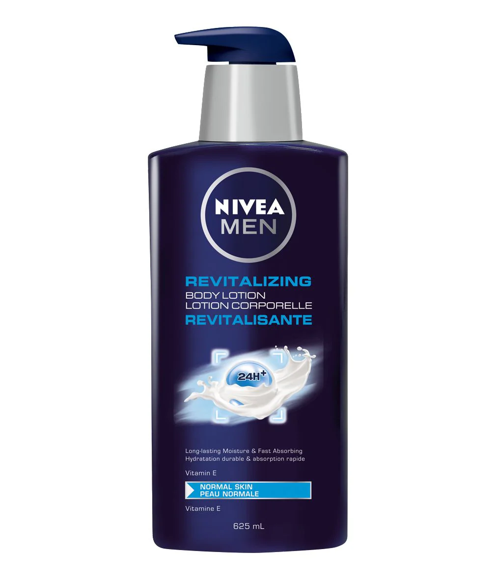 Nivea Men Revitalizing Body Lotion 24H, Normal Skin - 625 mL