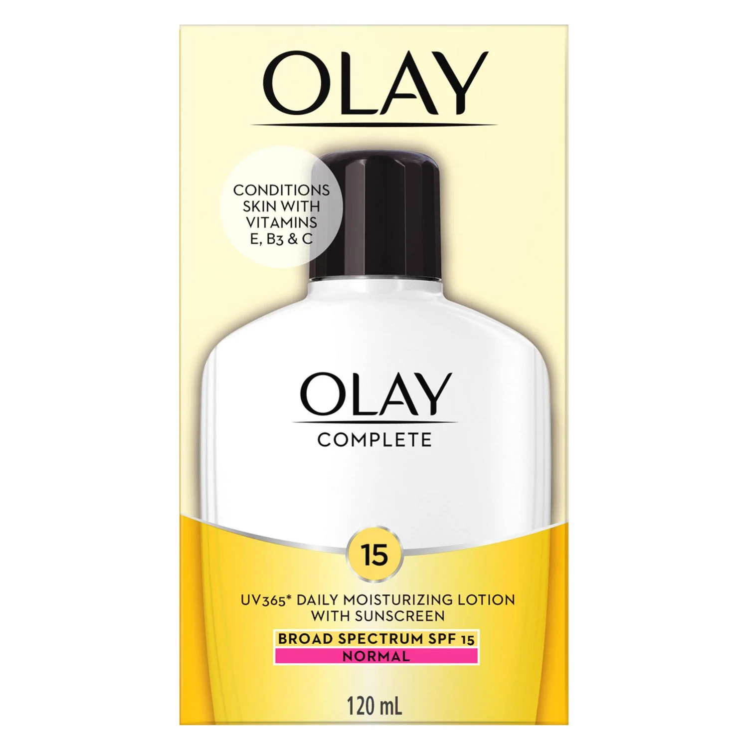 Olay Complete, UV 365 Daily Moisturizing Cream With Sunscreen SPF 15, Normal