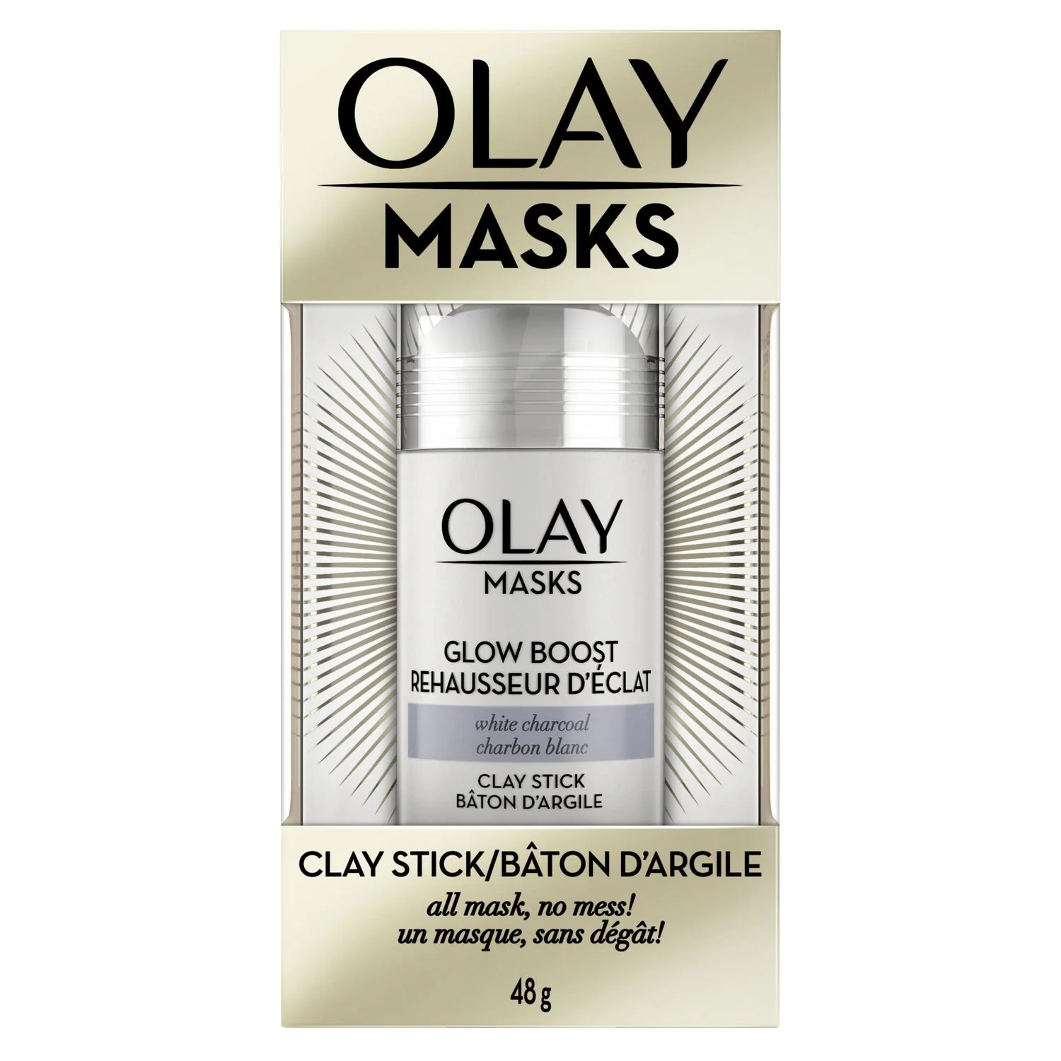 Olay Glow Boost White Charcoal Clay Face Mask Stick - 48 g