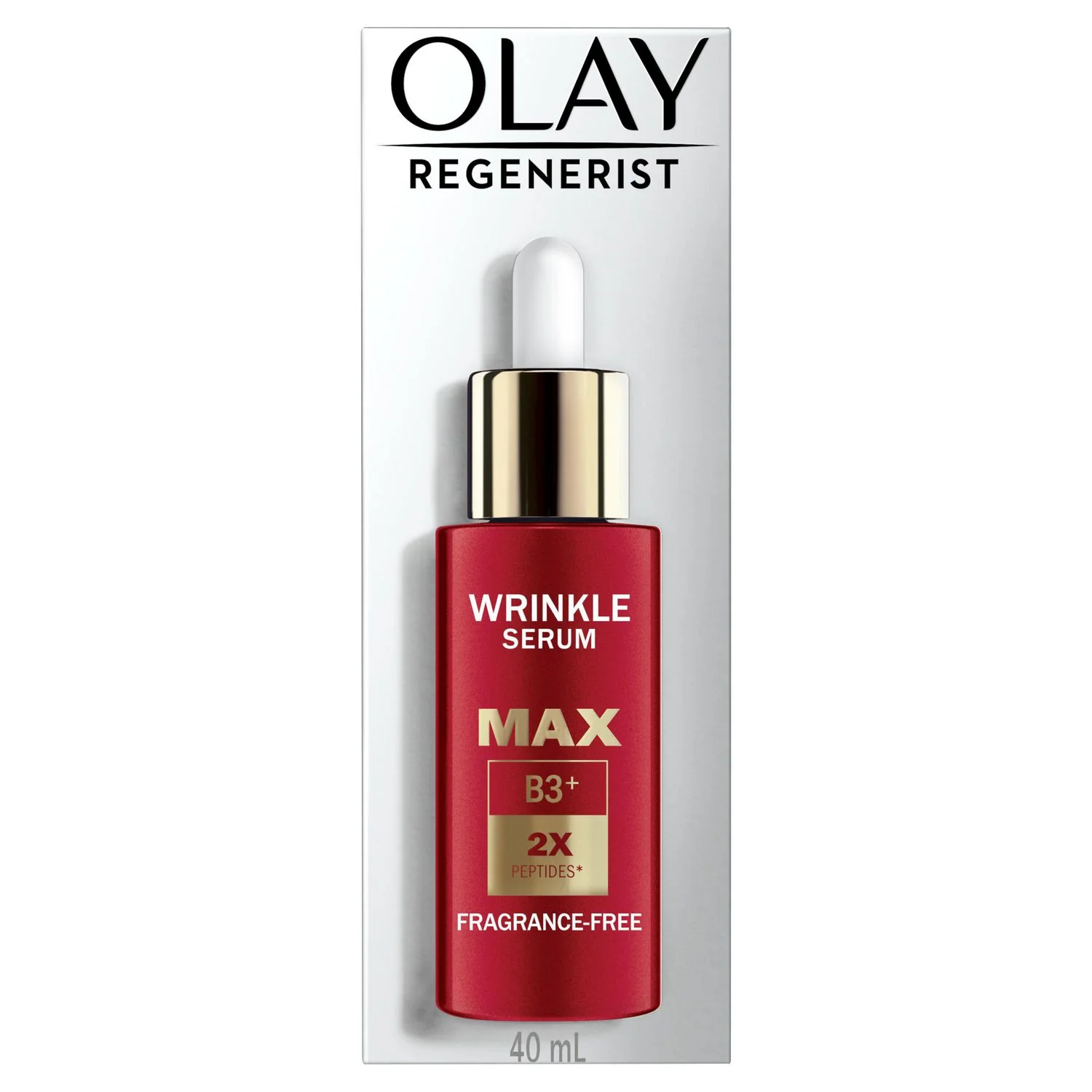Olay Regenerist MAX Wrinkle Serum with Peptides, Fragrance-Free - 40 ml