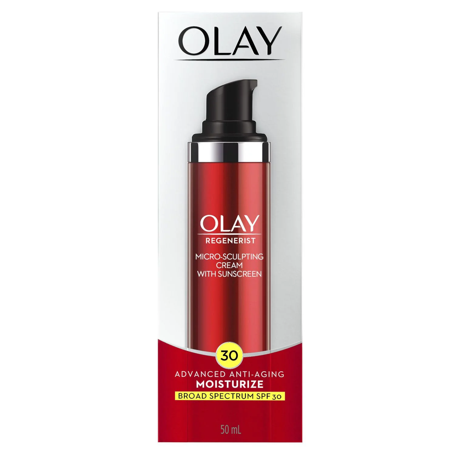 Olay Regenerist Micro-Sculpting Cream With Sunscreen, Advanced Anti-Aging, Moisturize, SPF 30