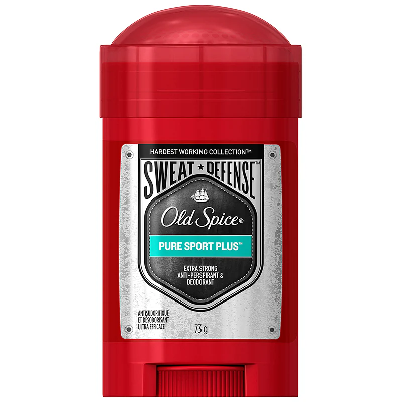 Old Spice Hardest Working Collection Sweat Defense Antiperspirant & Deodorant, Pure Sport Plus - 73 g