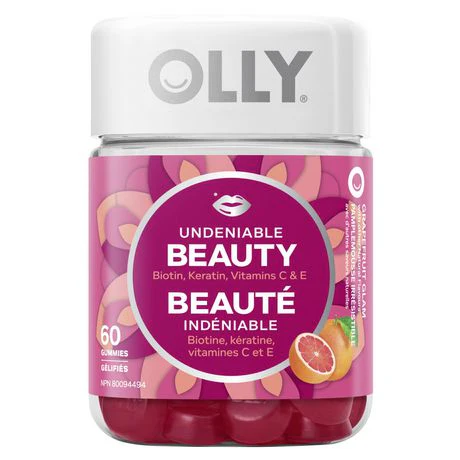 Olly Undeniable Beauty, Grapefruit Glam - 60 gummies