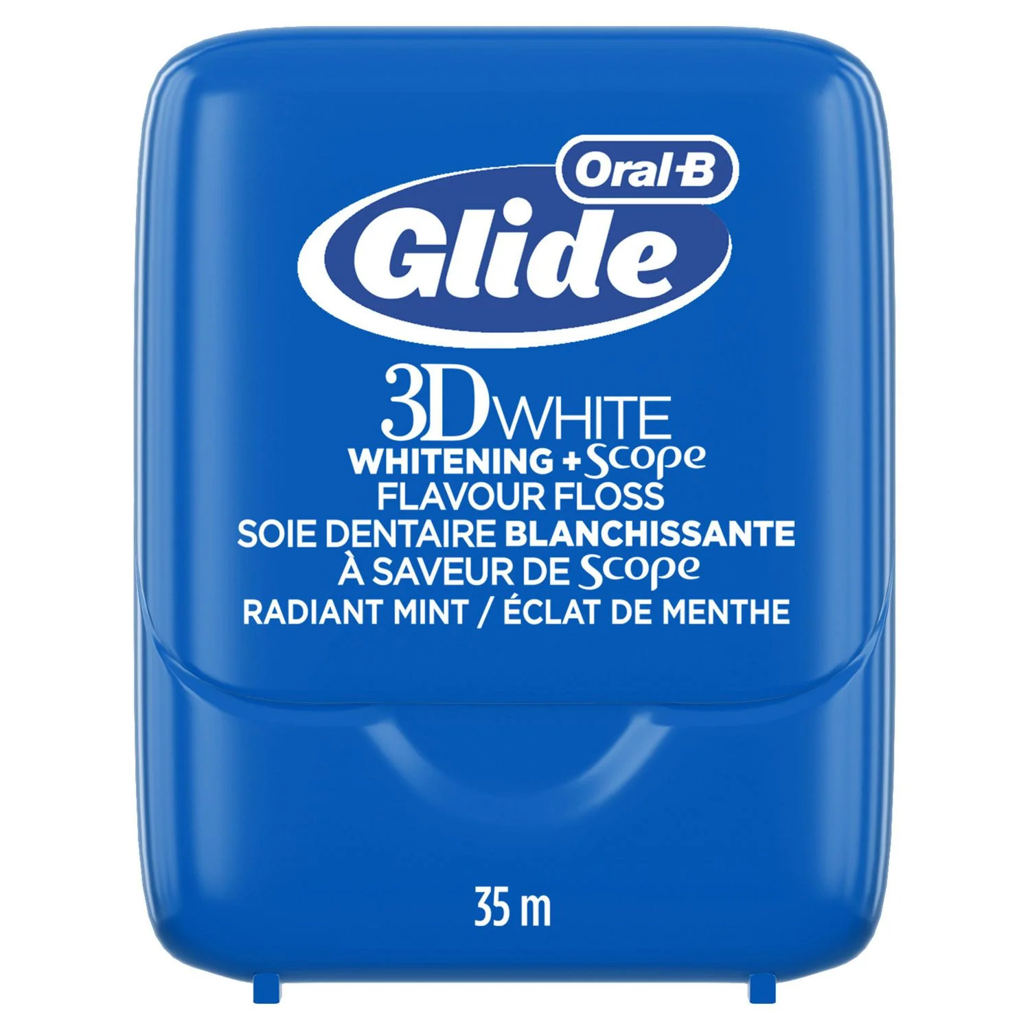 Oral-B Glide 3D White Whitening + Scope Flavor Dental Floss, Radiant Mint - 35 metes