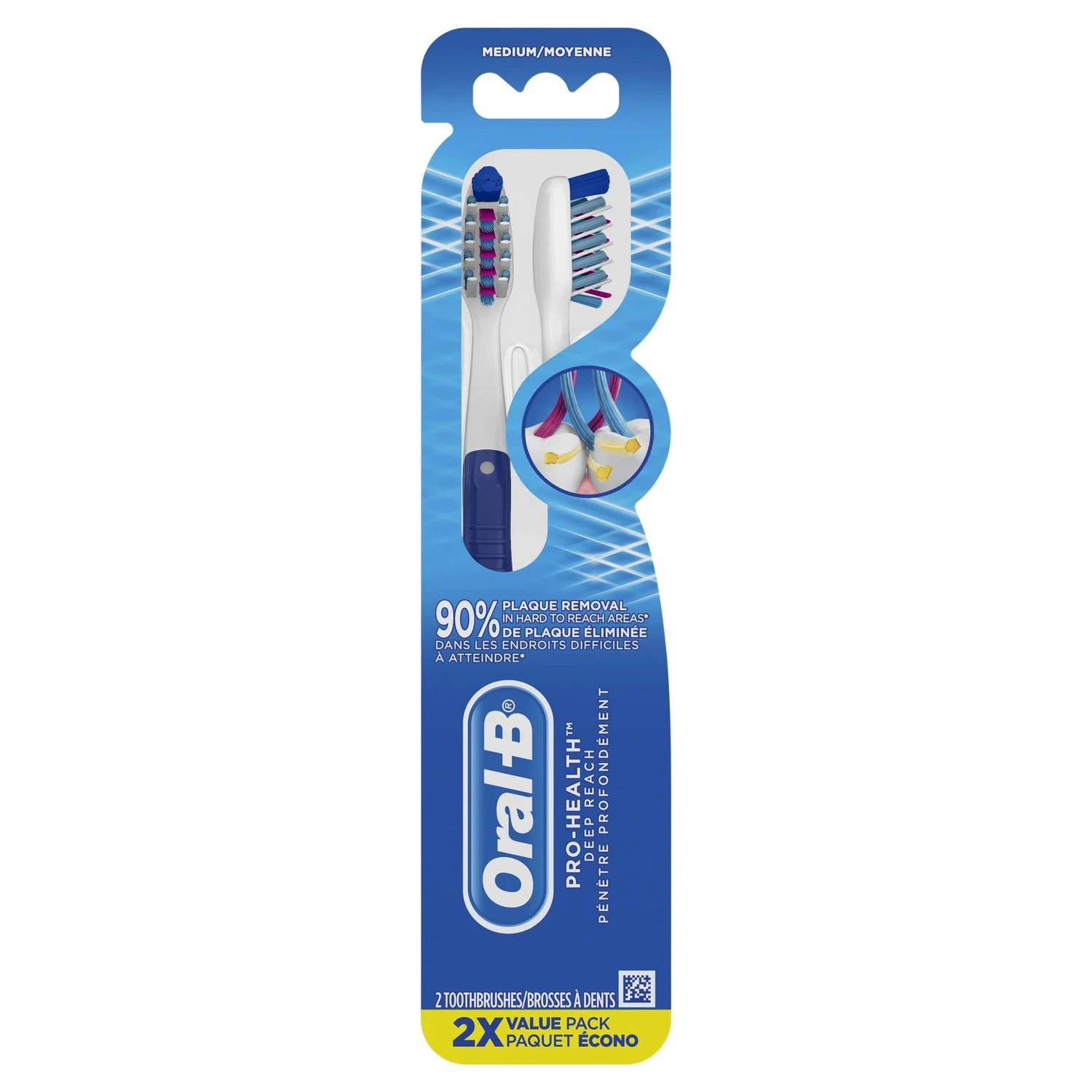 Oral-B Pro-Health Deep Reach Toothbrush- 2 toothbrushes