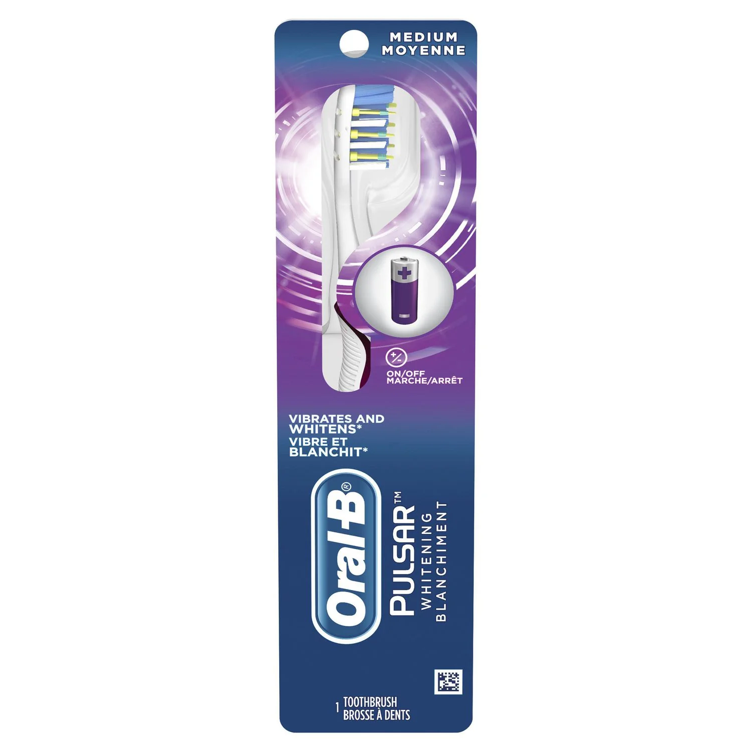 Oral-B Pulsar Whitening Battery-Powered Toothbrush, Medium