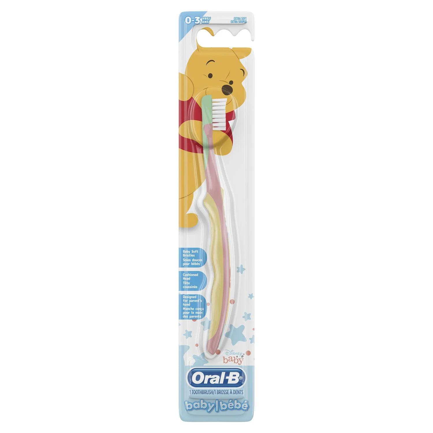 Oral- B Toothbrush Baby, Baby Soft Bristles, 0-3 Years, Extra Soft - 1 Toothbrush
