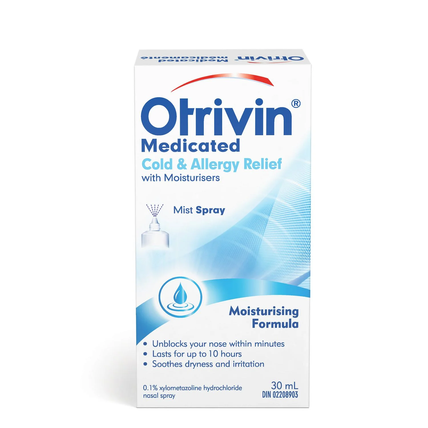 Otrivin Medicated Cold & Allergy Relief with Moisturisers - 20 ml - Image 2