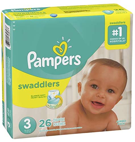 Pampers Swaddlers Jumbo Pack, Size 3 - 26 diapers
