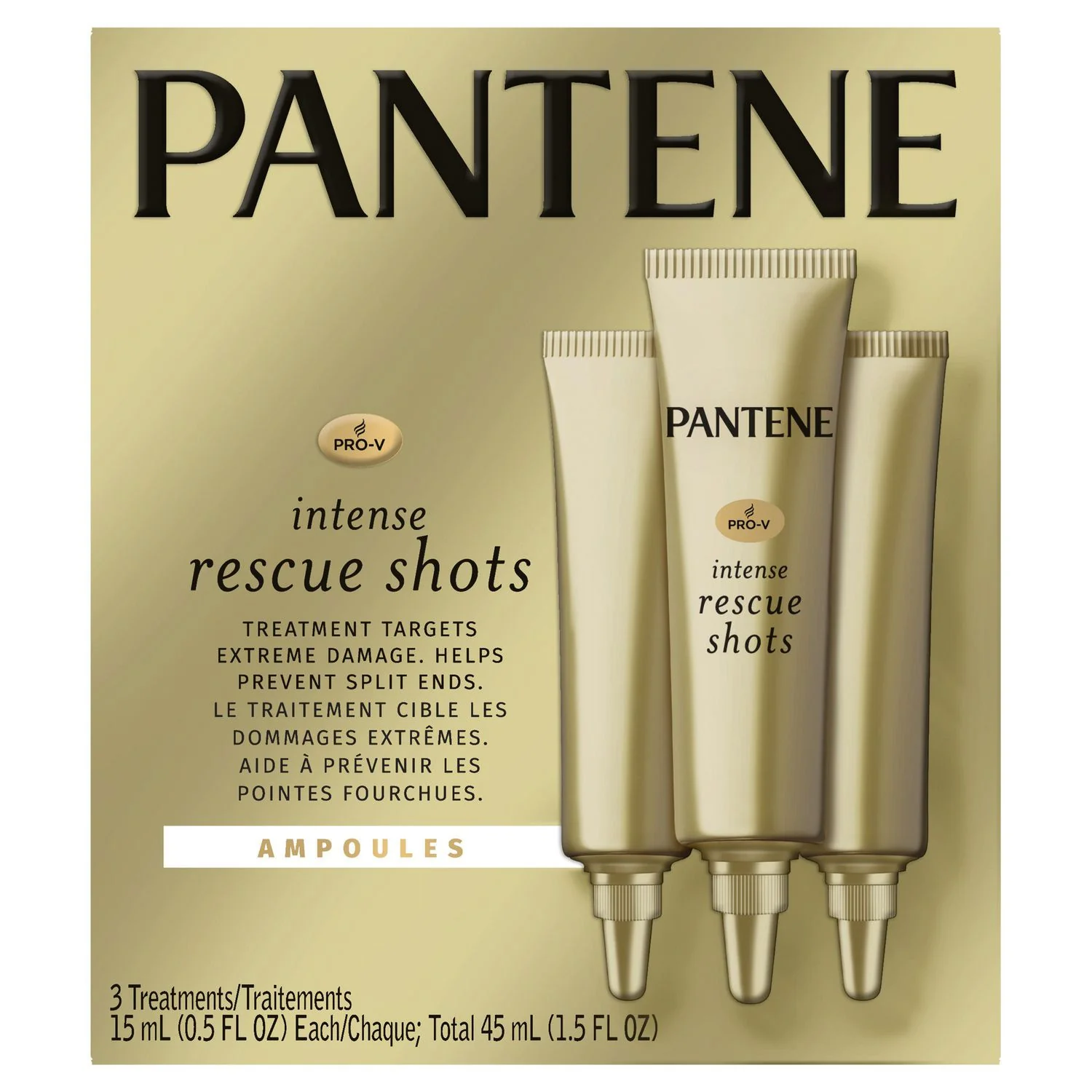 Pantene Pro-V Intense Rescue Shots Hair Ampoules - 3 treatments x 15 ml