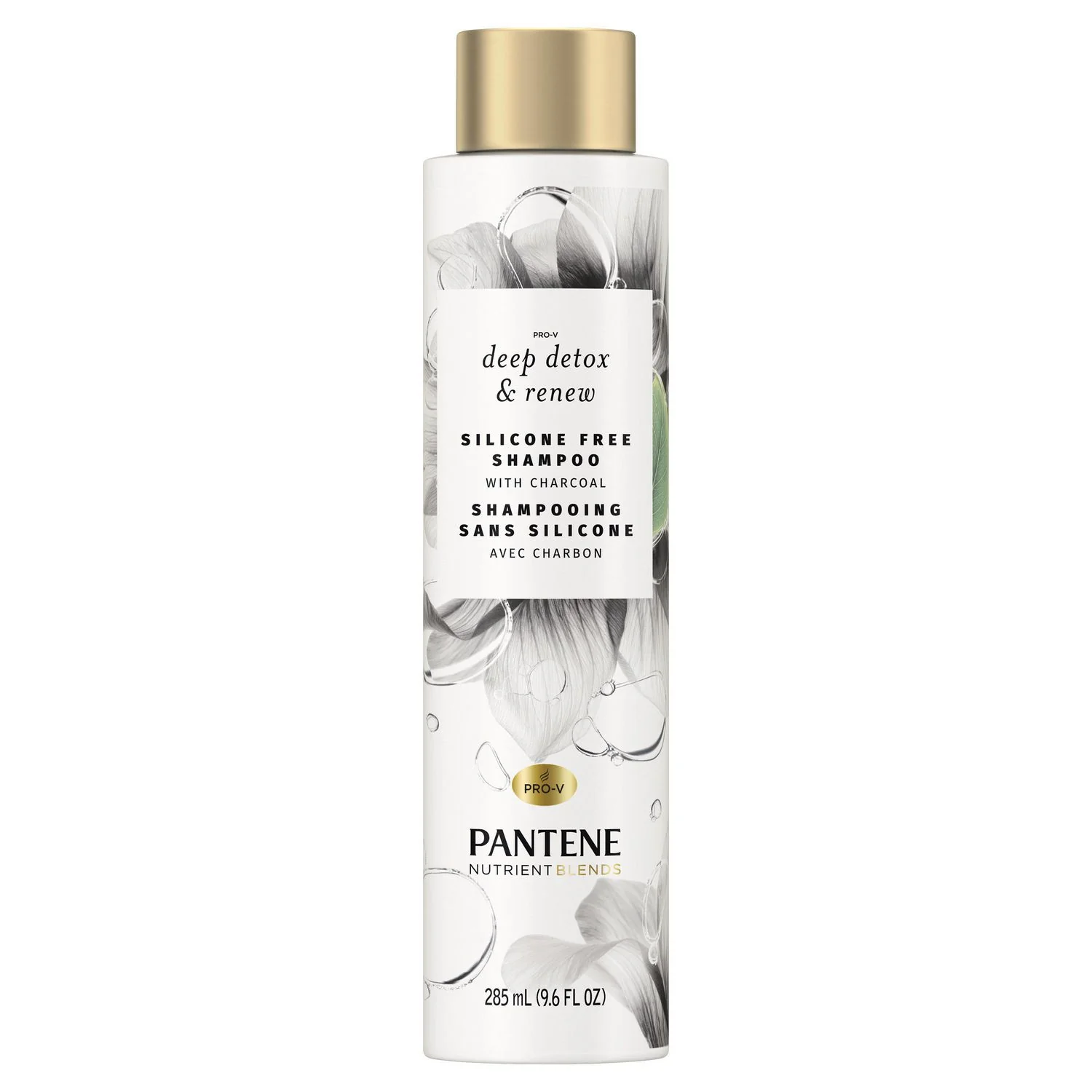 Pantene Pro-V Nutrient Blends Deep Detox & Renew Silicone-Free Shampoo with Charcoal - 285 ml
