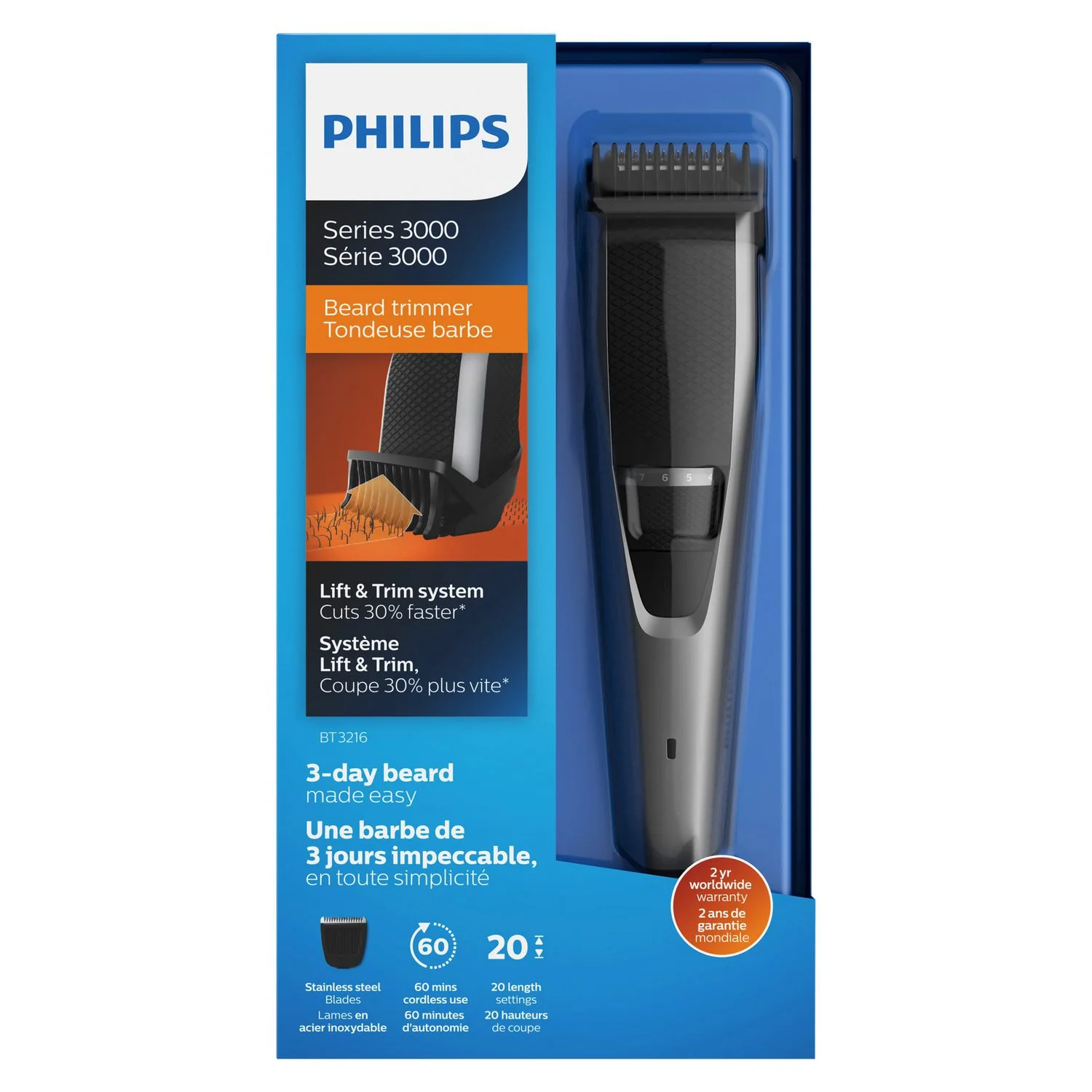 Philips Beard Trimmer Series 3000, BT3216/16