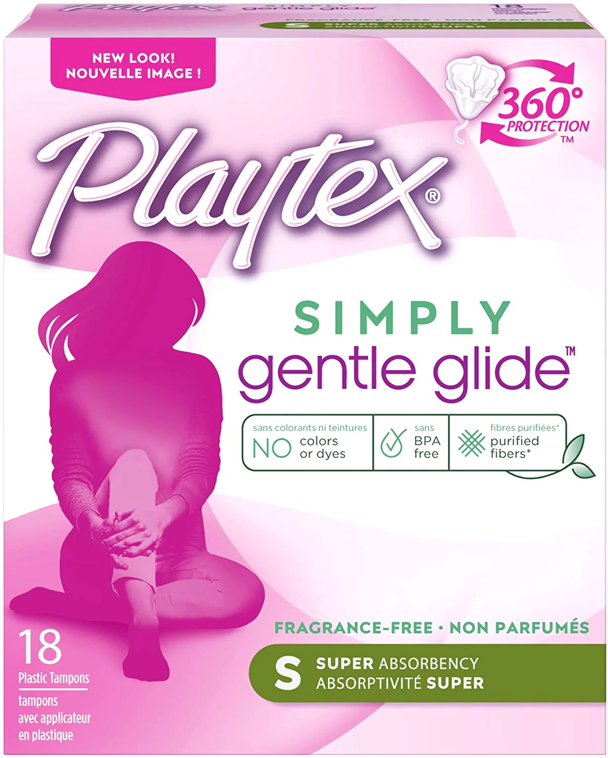 Playtex Simply Gentle Glide, Super Absorbency Tampons, Fragrance-Free