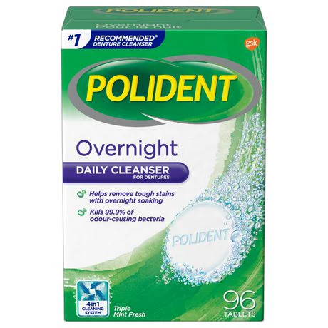 Polident Overnight Daily Cleanser for Dentures - Image 2