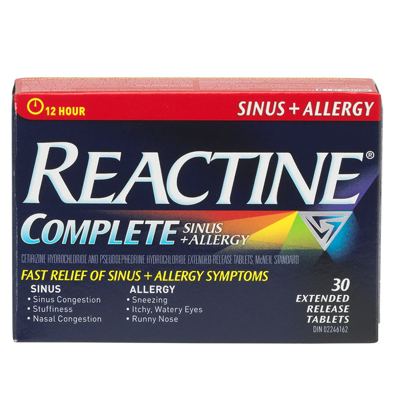 Reactine 12-Hour Non-Drowsy Complete Sinus + Allergy Tablets - 10 tablets - Image 2