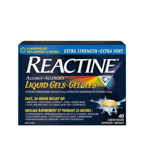 Reactine Extra Strength 24-Hour Relief for Allergy Liquid-Filled Capsules