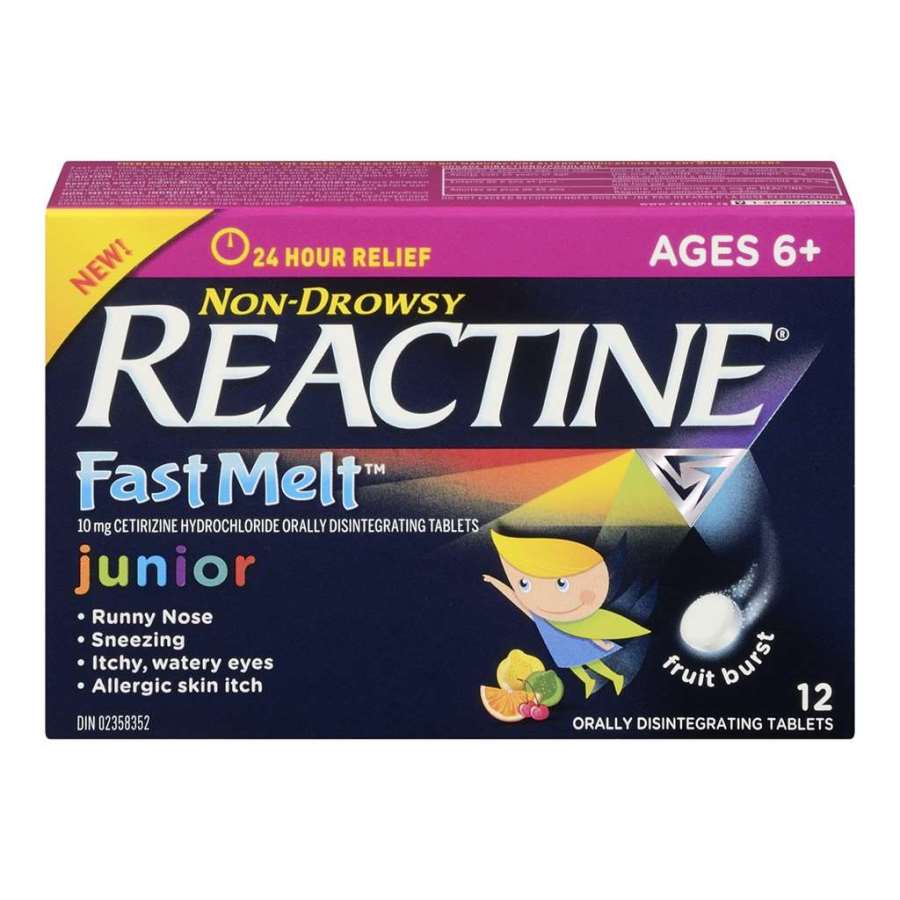 Reactine Junior Non-Drowsy Fast Melt Tablets - 12 oral disintegrating tablets