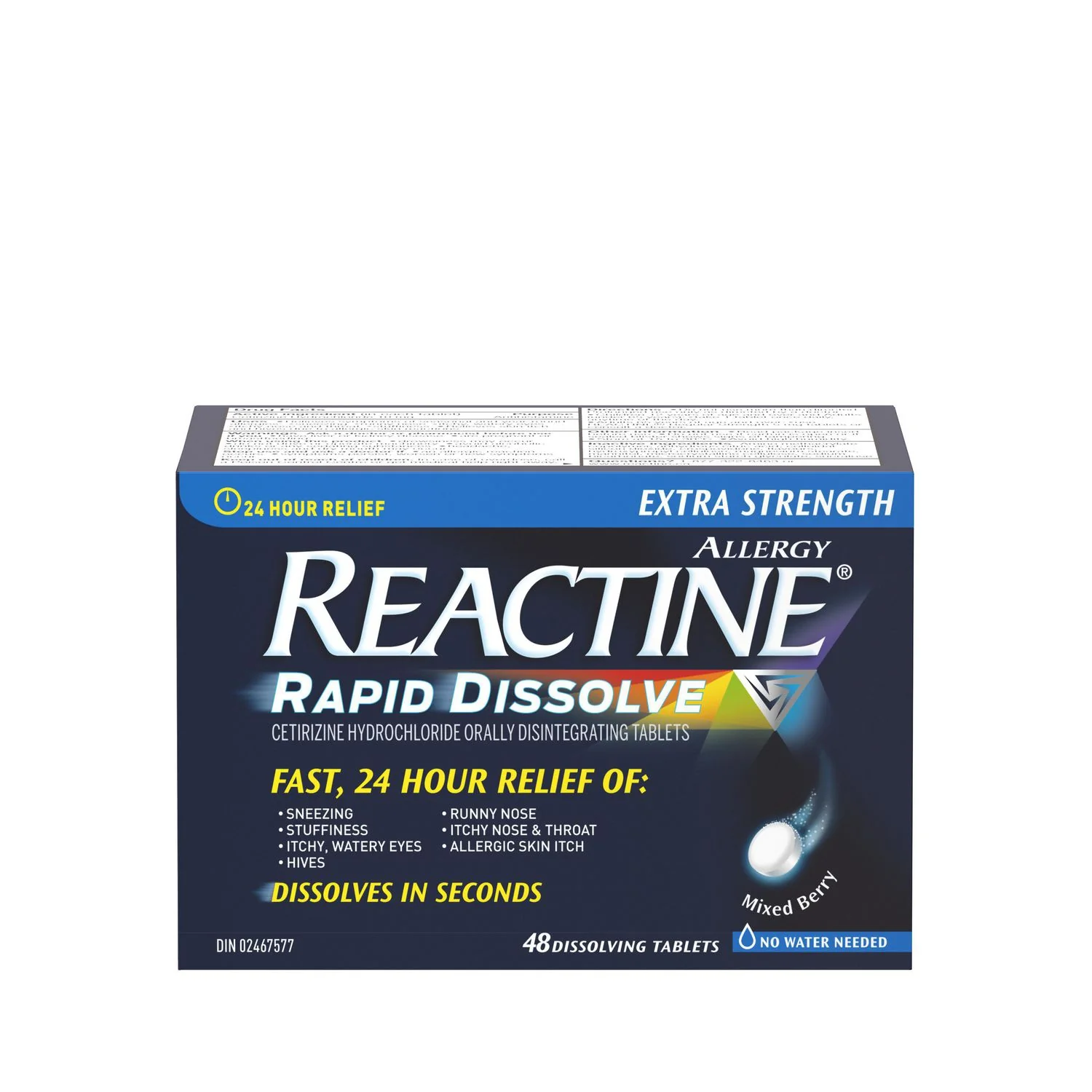Reactine Rapid Dissolve Extra Strength Allergy Relief - 48 tablets