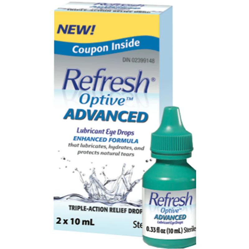 Refresh Optive Advanced Lubricant Eye Drops - Image 2
