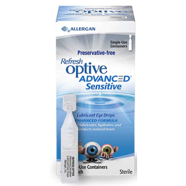 Refresh Optive Advanced Sensitive Lubricant Eye Drops - 30 single-use containers x 0.40 ml