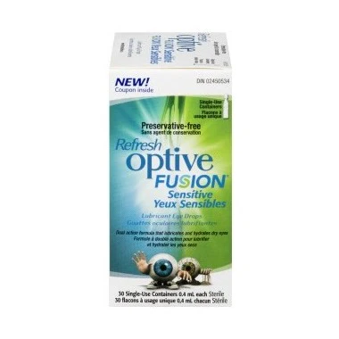 Refresh Optive Fusion Lubricant Eye Drops - 30 x 0.4 ml