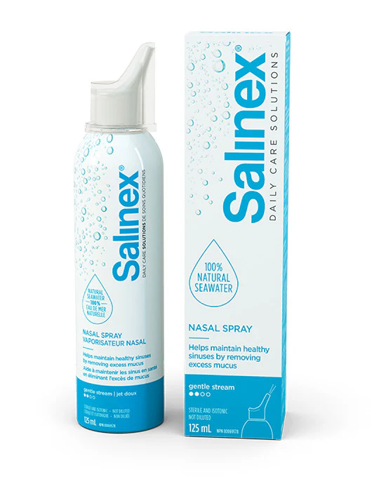 Salinex Nasal Spray 100% Natural Spray, Gentle Stream - 125 ml