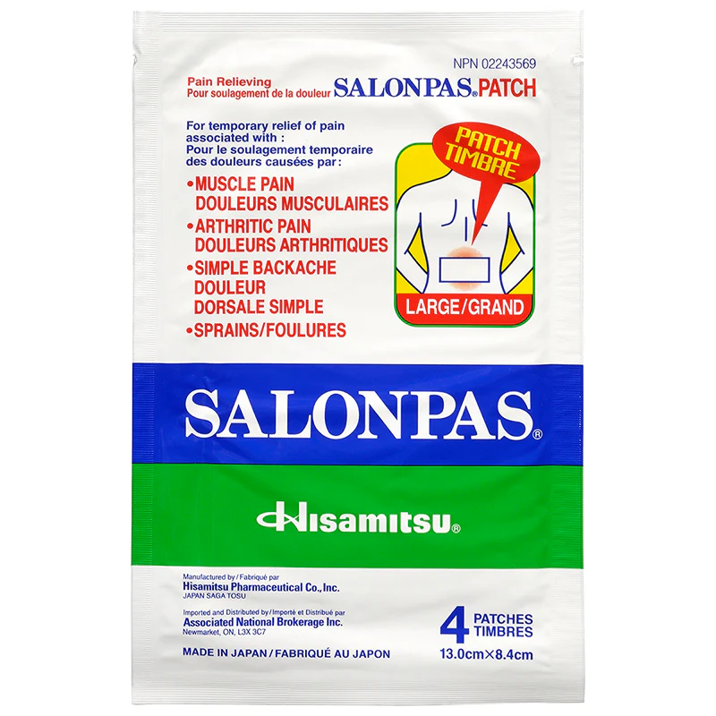 SALONPAS Pain Relieving Large Patches - 4 patches
