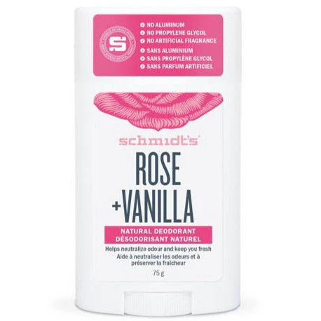 Schmidt's Rose & Vanilla Natural Deodorant - 75 g