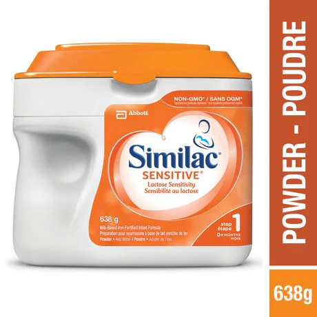 Similac Sensitive Lactose Sensitivity Infant Powder Formula Step 1 (0+ months) - 638 g