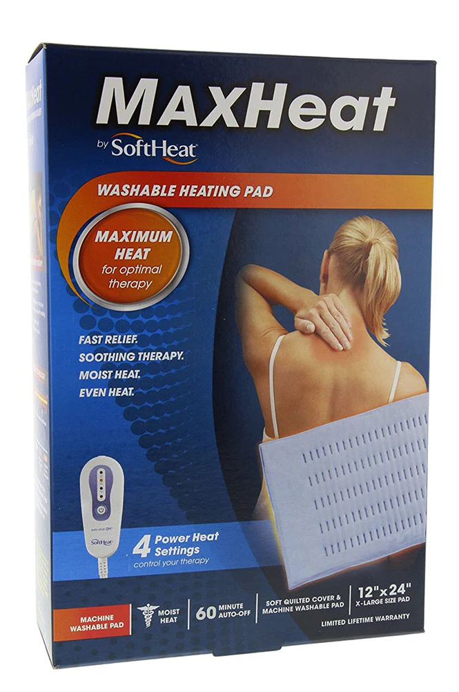 SoftHeat Max Heat Washable Heating Pad, X-Large, 12x24 Inches