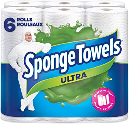 SpongeTowels Ultra Choose-a-Size Paper Towels - 6 rolls