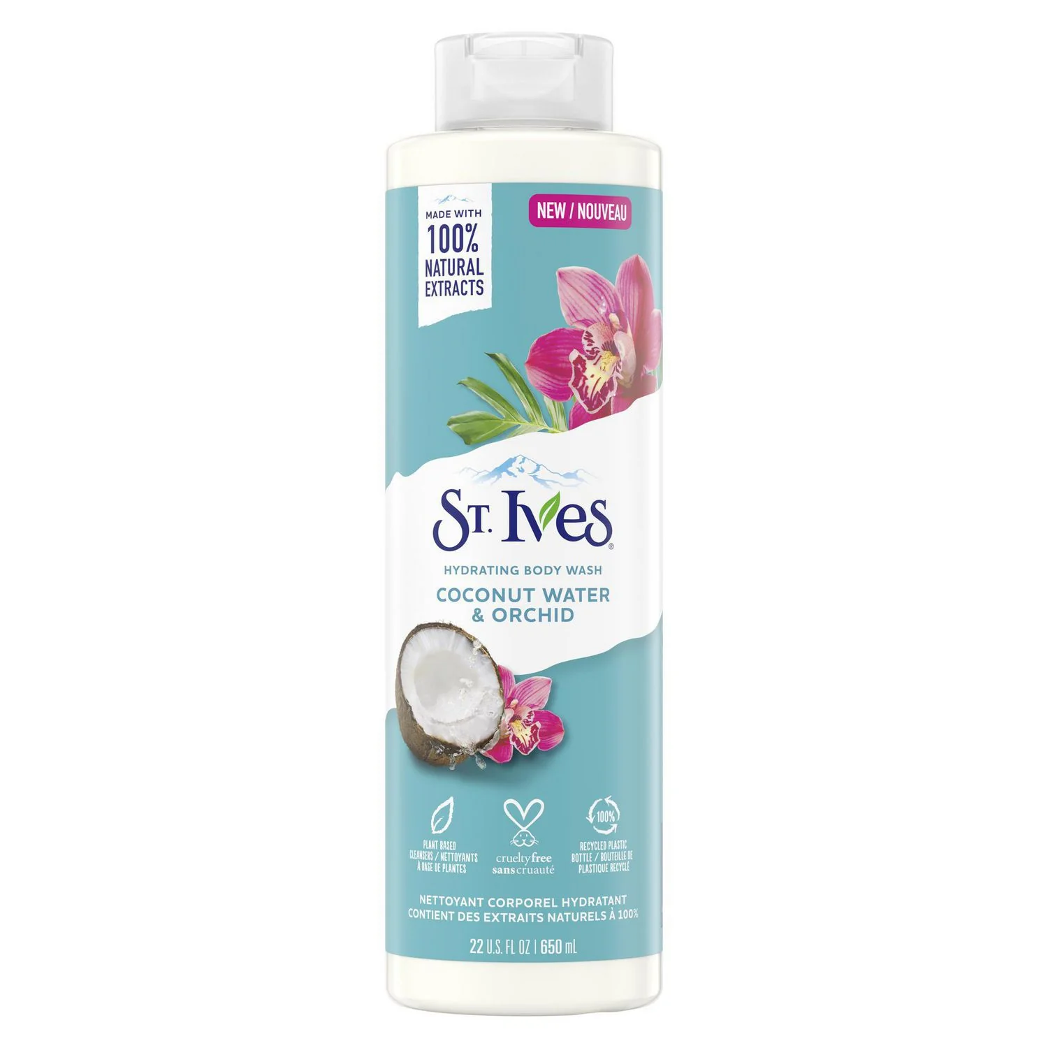 St. Ives Hydrating Body Wash, Plant Based, Cruelty Free, Coconut Water And Orchid- 650 mL