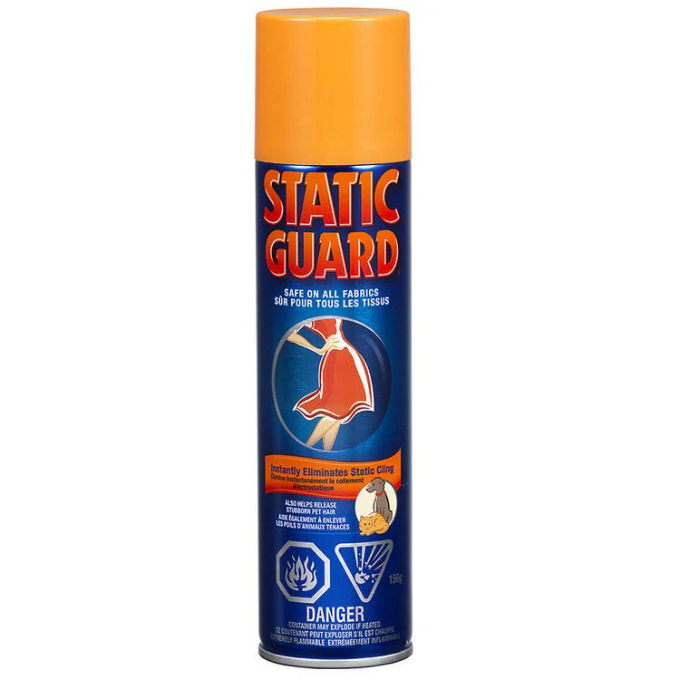 Static Guard, Safe On All Fabrics, Instantly Eliminates Static Cling - 156g