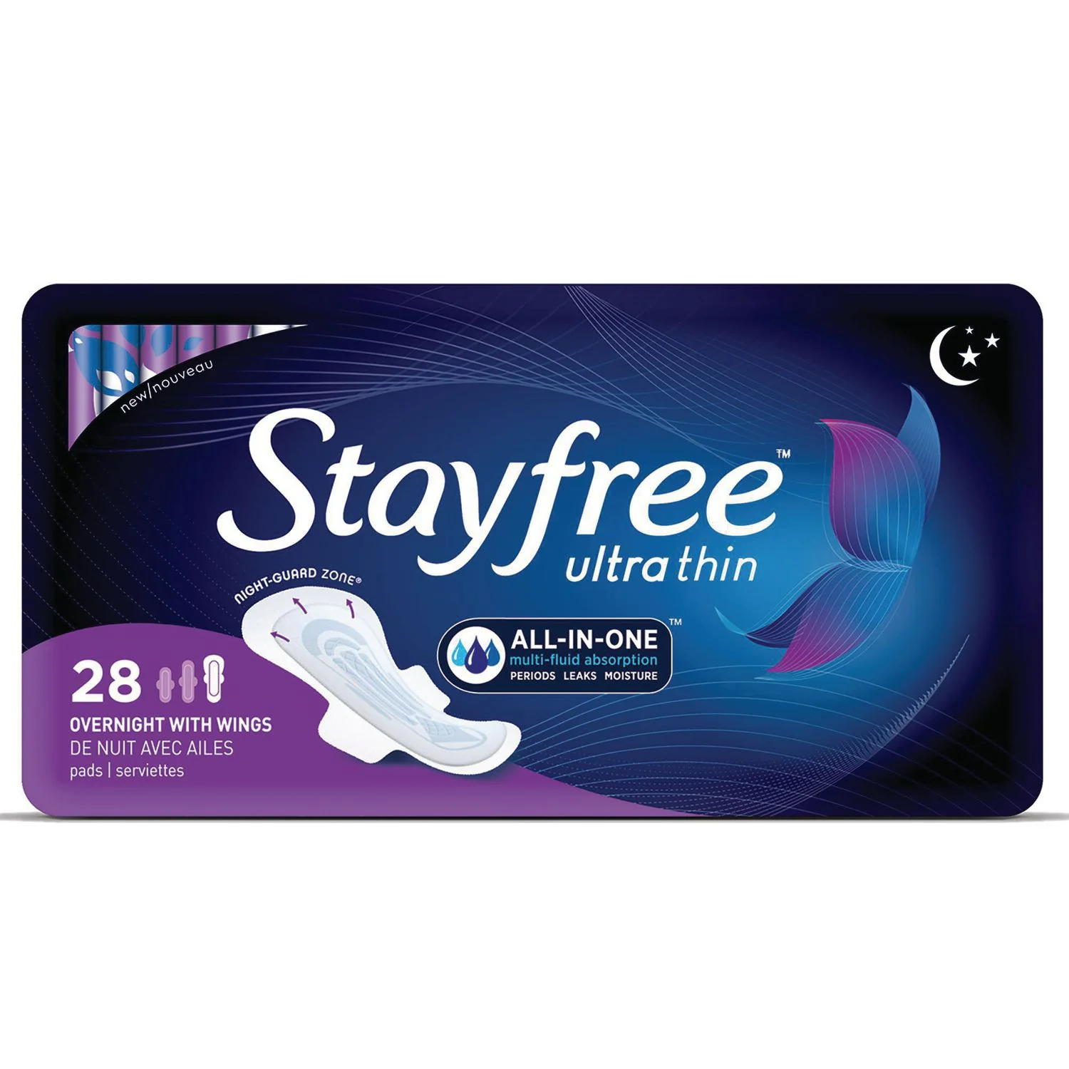 Stayfree Ultra Thin, Overnight Pads with Wings - Image 2