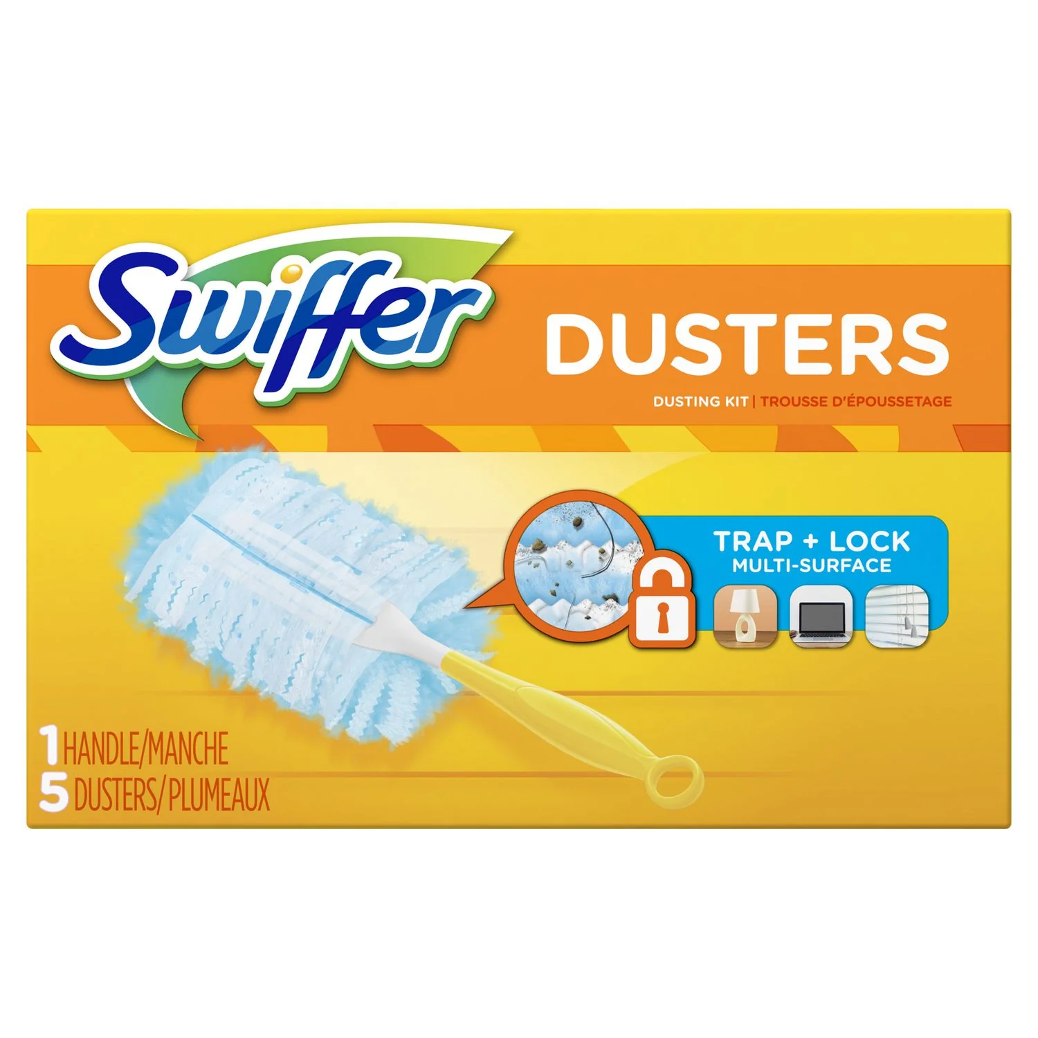 Swiffer Dusters, Dusting Kit, 1 Handle, 5 Dusters