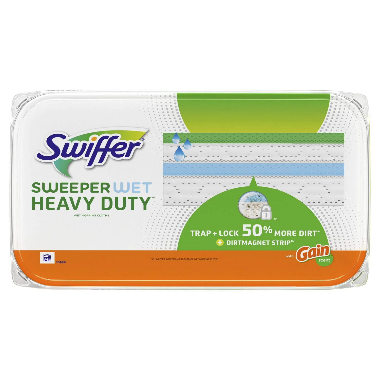 Swiffer Sweeper Wet Heavy Duty Wet Mopping Cloths with Gain Scent - 10 mopping cloths