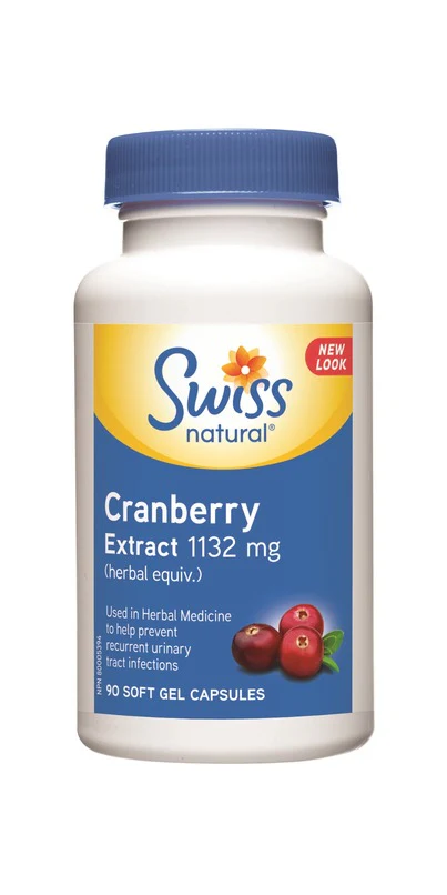 Swiss Natural Cranberry Extract 1132 mg - 90 soft gel capsules