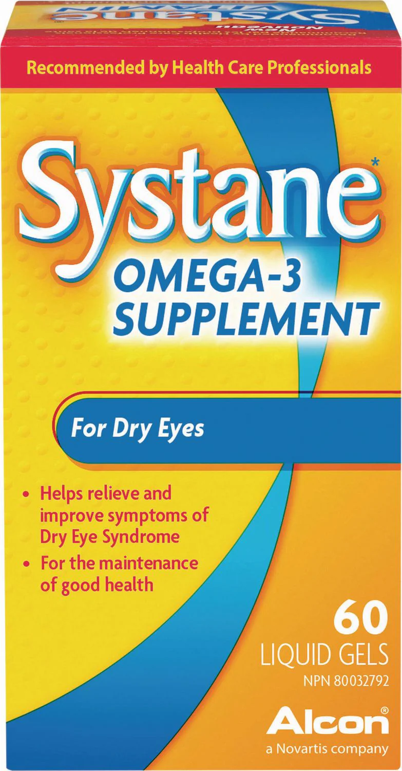 Systane Omega-3 Supplement for Dry Eyes - 60 liquid gels