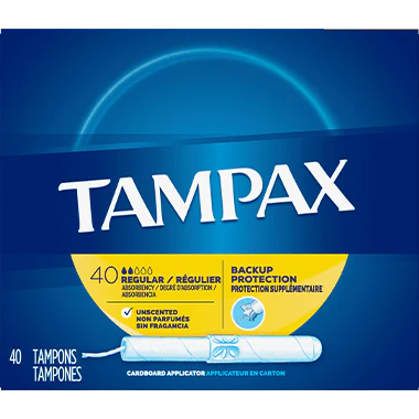 Tampax Cardboard Applicator Regular Absorbency Tampons, Unscented - Image 2