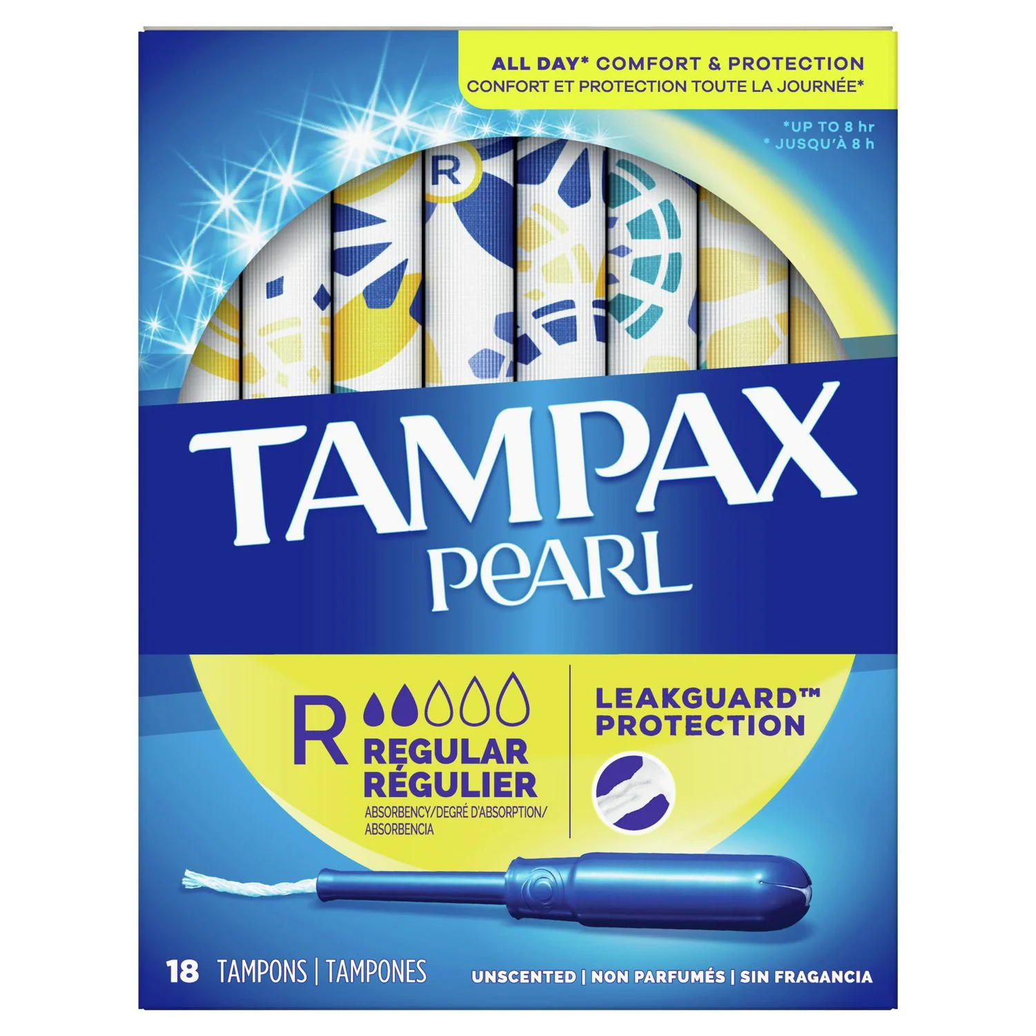 Tampax Pearl Regular Absorbency, Unscented Tampons