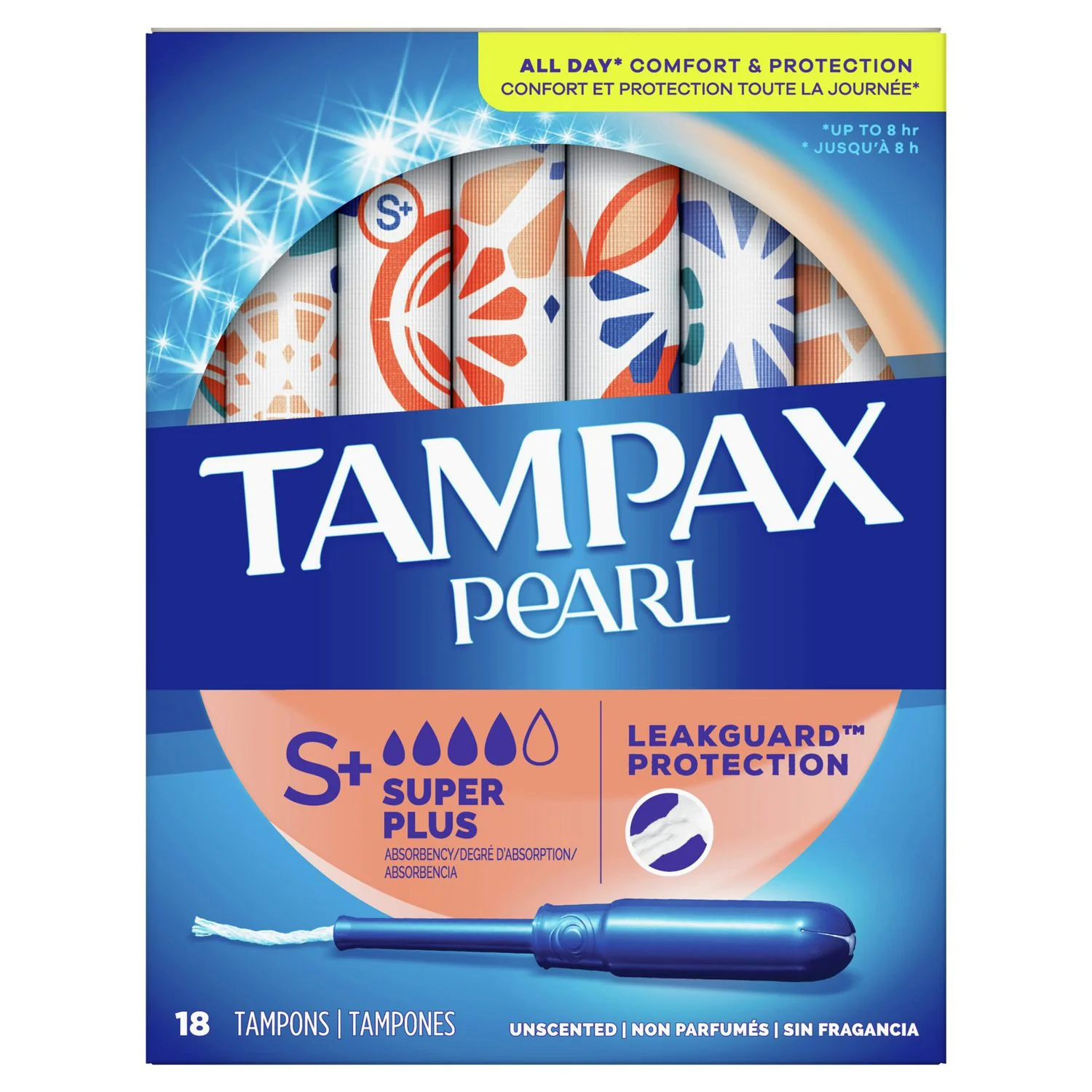 Tampax Pearl Super Plus Absorbency Tampons, Unscented