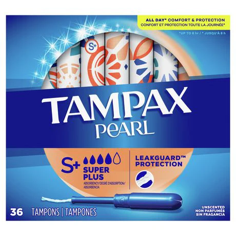 Tampax Pearl Super Plus Absorbency Tampons, Unscented - Image 2
