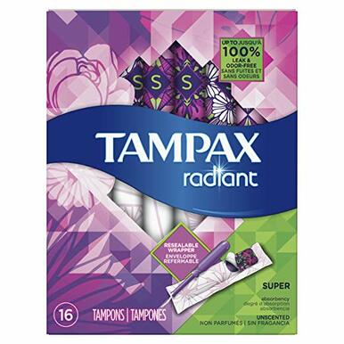 Tampax Radiant Super Absorbency Tampons, Unscented