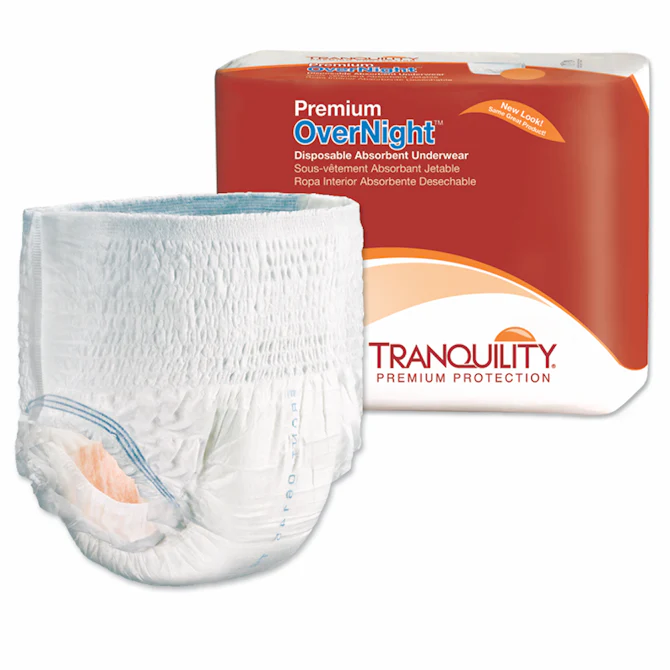 Tranquility Premium OverNight Disposable Absorbent Underwear, Medium - 18 count