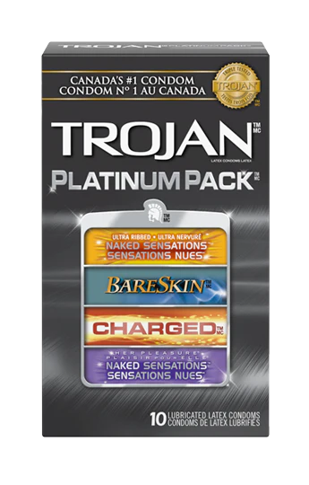 Trojan Platinum Pack Lubricated Condoms - 10 pieces