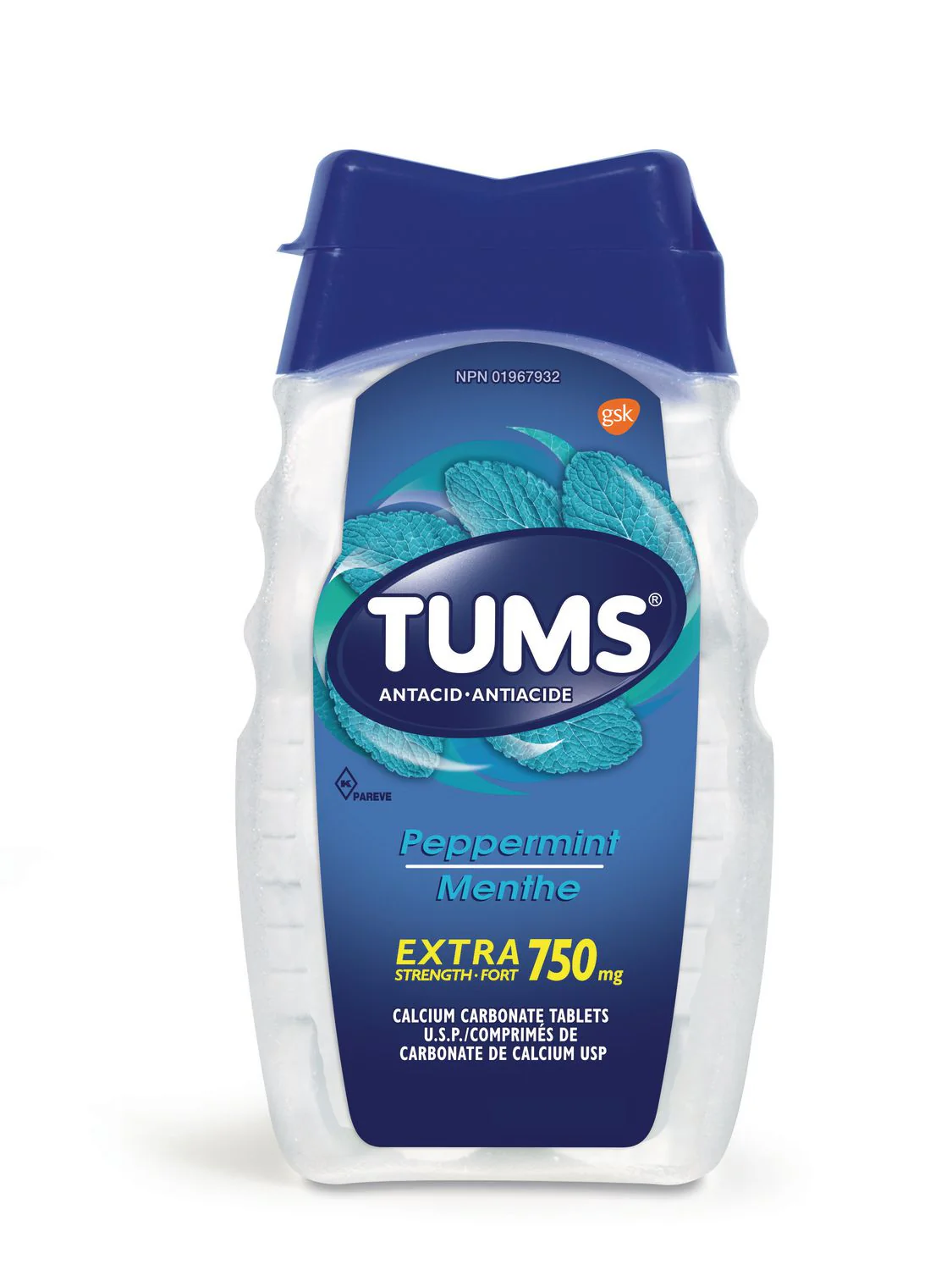 Tums Extra Strength Antacid - 750 mg x 100 tablets