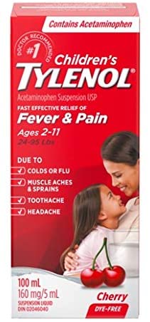 Tylenol Children's Acetaminophen Suspension Dye-Free Liquid - 100ml, 160mg/5ml - Image 2