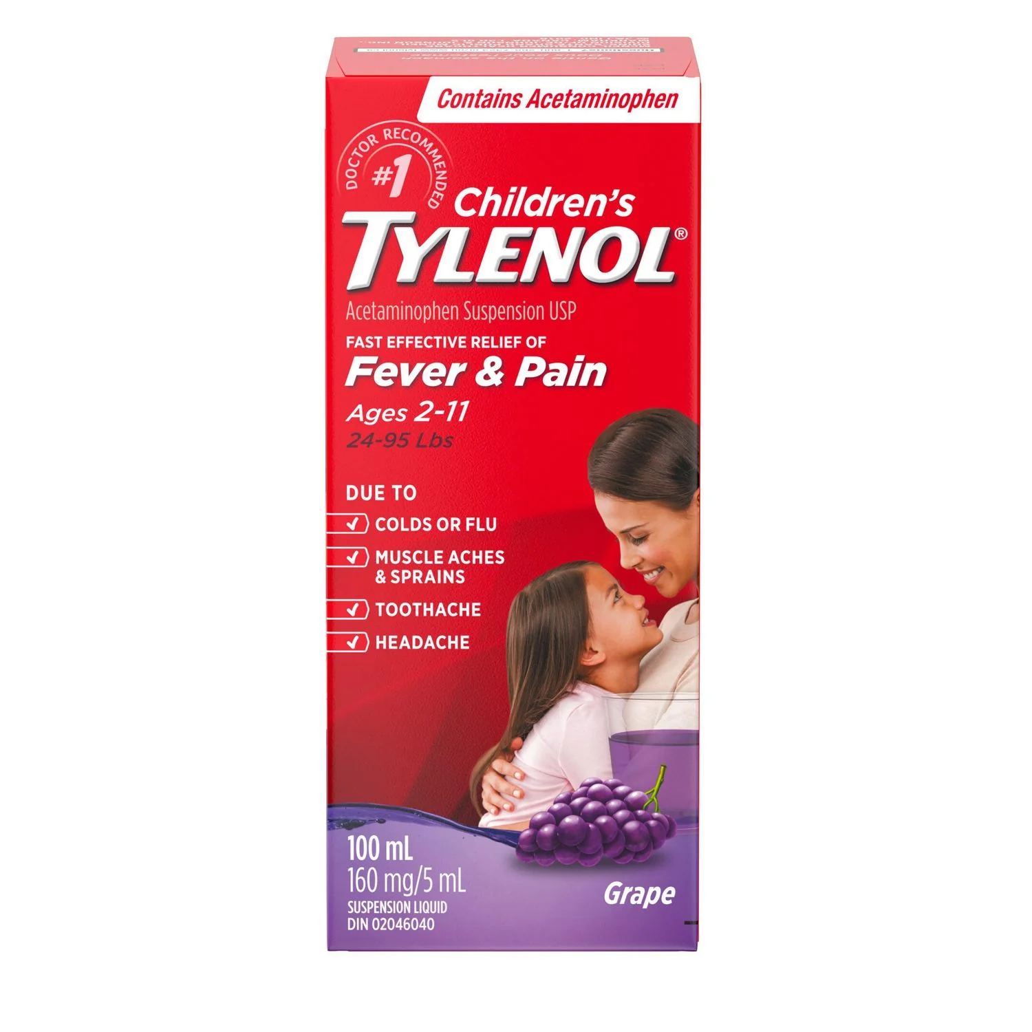 Tylenol Children's Acetaminophen Suspension Liquid - 100ml - Image 2