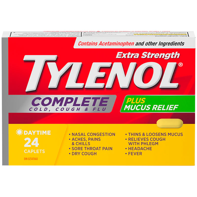 Tylenol Complete Cold, Cough, & Flu Plus Mucus Relief Caplets