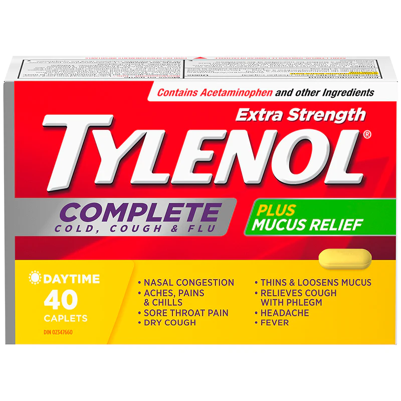 Tylenol Complete Cold, Cough, & Flu Plus Mucus Relief Caplets - Image 2